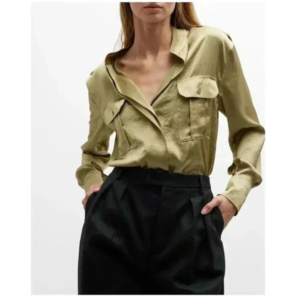 A.C.L Women's Vintage Collared Long Sleeve Blouse Size 12